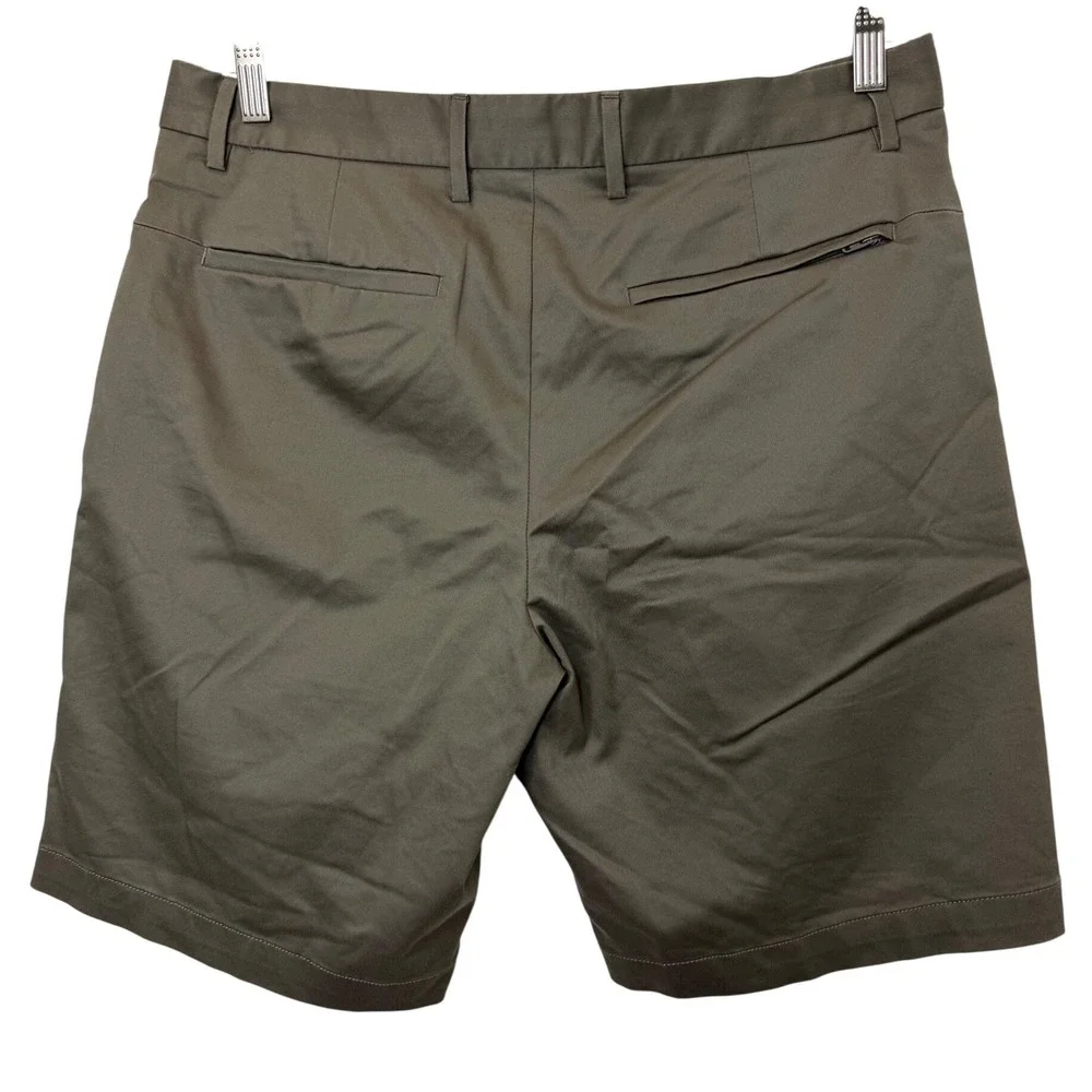 Banana Republic Aiden Short Mens 33 Olive Green‎ Stretch Cotton Twill 9 Inseam